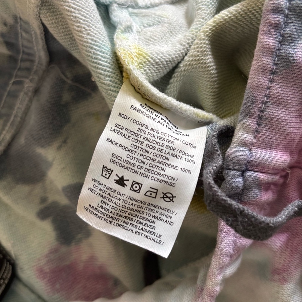 Nike Tie Dye Joggers Fleece Sweatpants Men's Large Gray Blue Splattered Paint - Picture 6 of 11